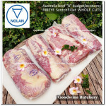 Beef Ribeye Scotch-Fillet Cube-Roll BUDGET frozen Australia AMG steak cuts thickness: 2.5 & 1cm (price/kg)
